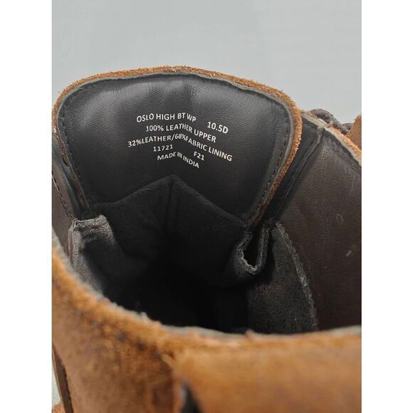 Polo Ralph Lauren Men's Boots Oslo High Waterproof Winter Snow Leather Brown - Picture 8 of 9